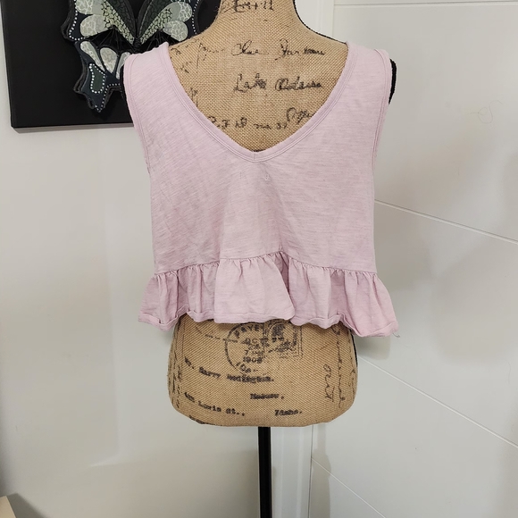 Wild Fable Light Pink Ruffle Crop Top - Picture 2 of 3